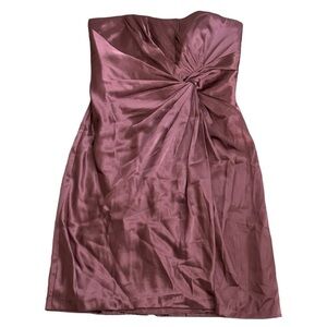 DAVID’S‎ BRIDAL Dress Size 10 Rosewood Knot Detail Strapless Mini Wedding Party